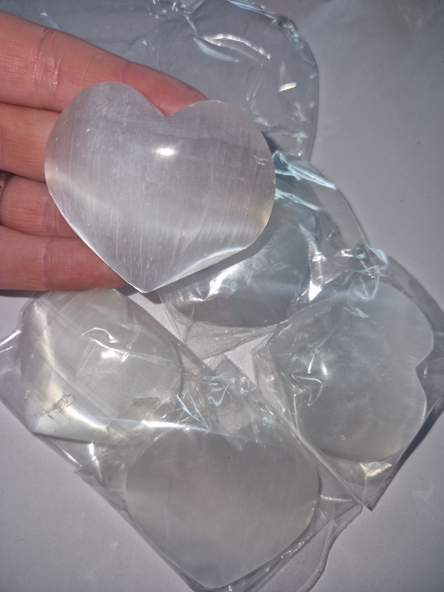 Selenite Hearts