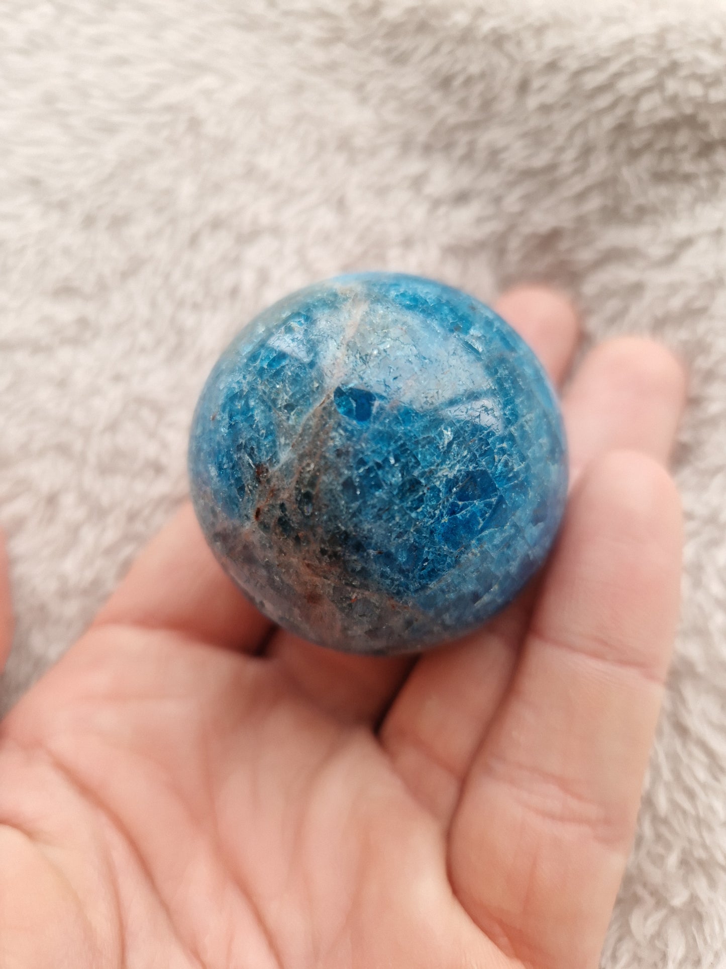 Blue Apatite Sphere