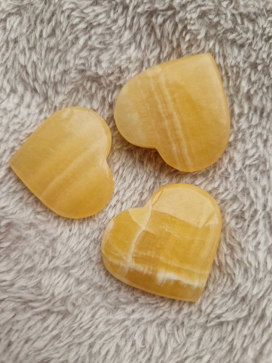 Orange Calcite Hearts