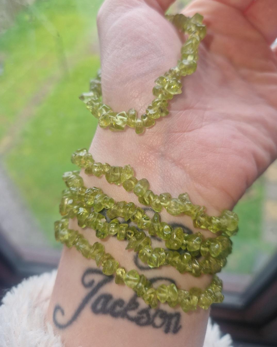 Peridot Chip Bracelets