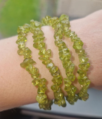 Peridot Chip Bracelets